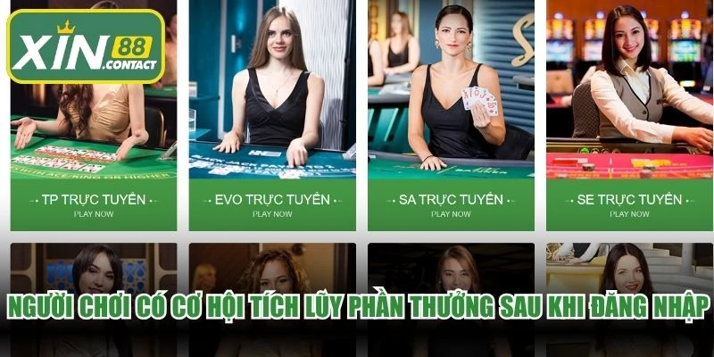 Người chơi còn có cơ hội tích lũy phần thưởng sau khi đăng nhập